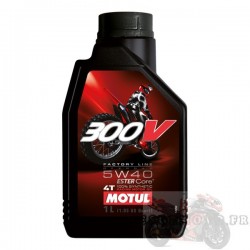 Huile moteur 300V Off Road MOTUL Factory Line 4T 5W40 1L