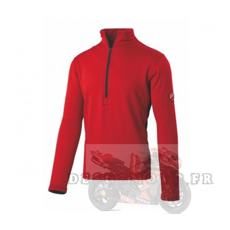 Sweat zippé polaire 3/4 Inn-Grid DUCATI rouge/noir taille M