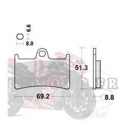 Plaquette de Frein Sinter TRW pour yamaha