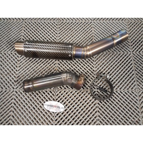 Demi ligne carbone décatalysée d'échappement de 1000 GSXR 07-08