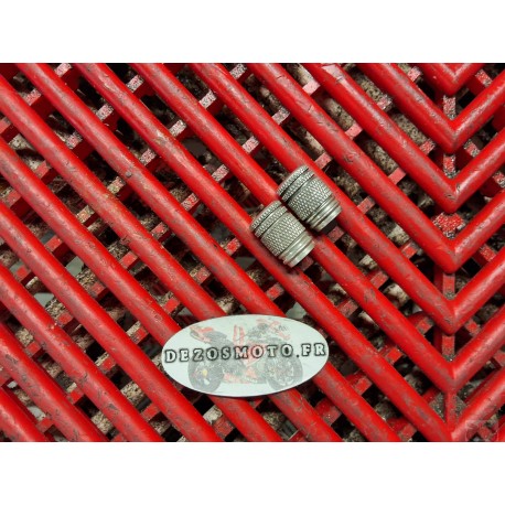 Bouchons de valve gris anodisés 